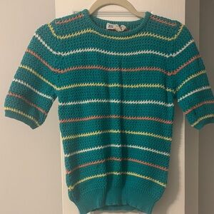 Colorful Striped Crew Neck Sweater